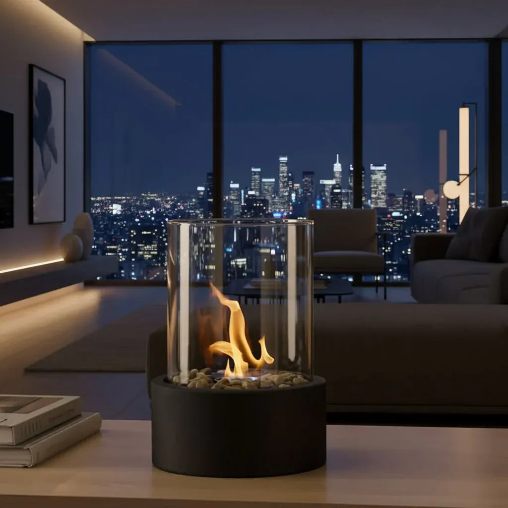 Modern Tabletop Fireplace for Indoor Outdoor Home Decor