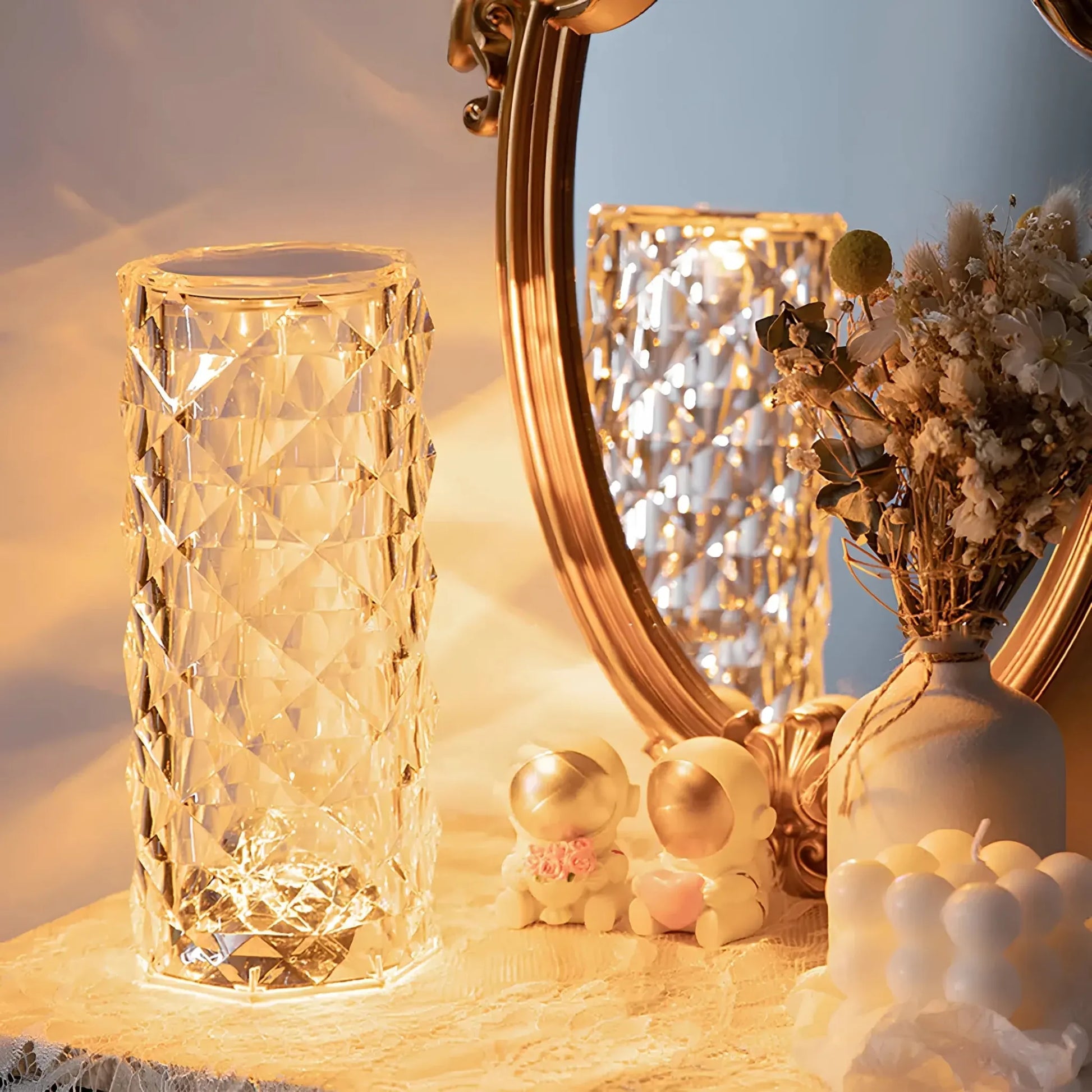 Modern Touch-Control Rechargeable Dimmable Table Lamp with Mood Lighting