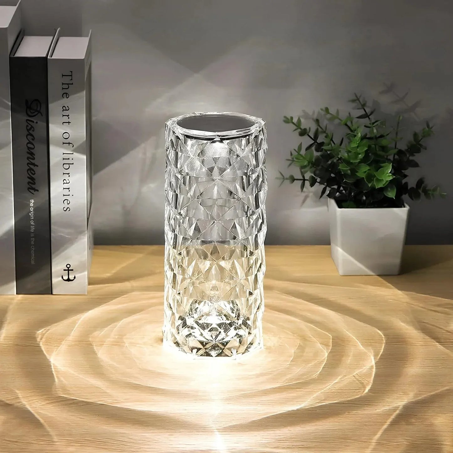 Modern Touch-Control Rechargeable Dimmable Table Lamp with Mood Lighting