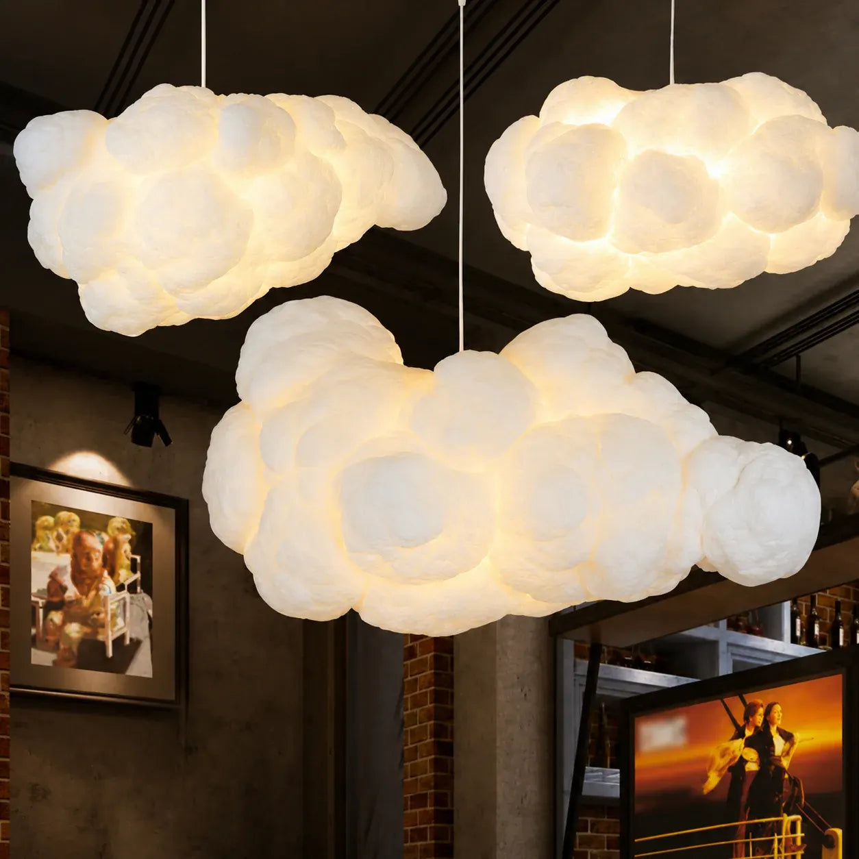 Modern White Cloud Design Pendant Ceiling Light Fixture