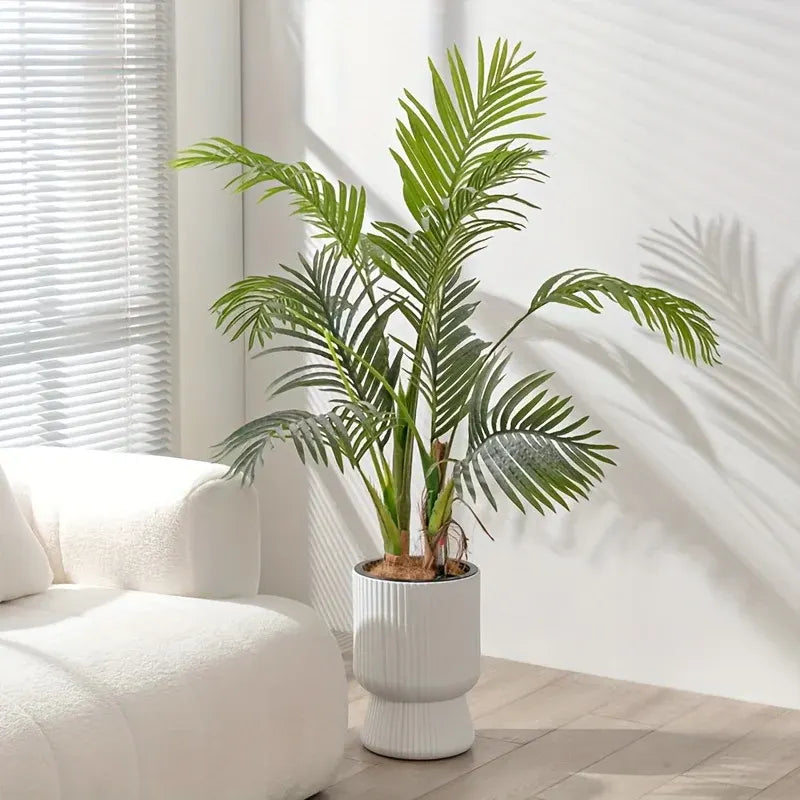 Modern Wine Glass Design Self-Watering Planter with Water Level Indicator - White Flower Pot