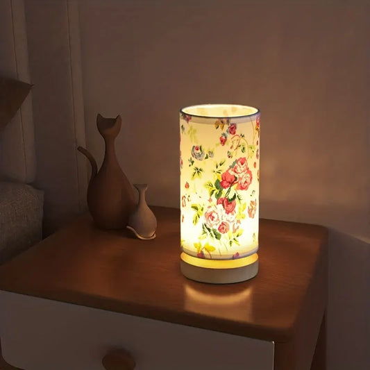Modern Wooden Bedside Lamp with USB Charging Port