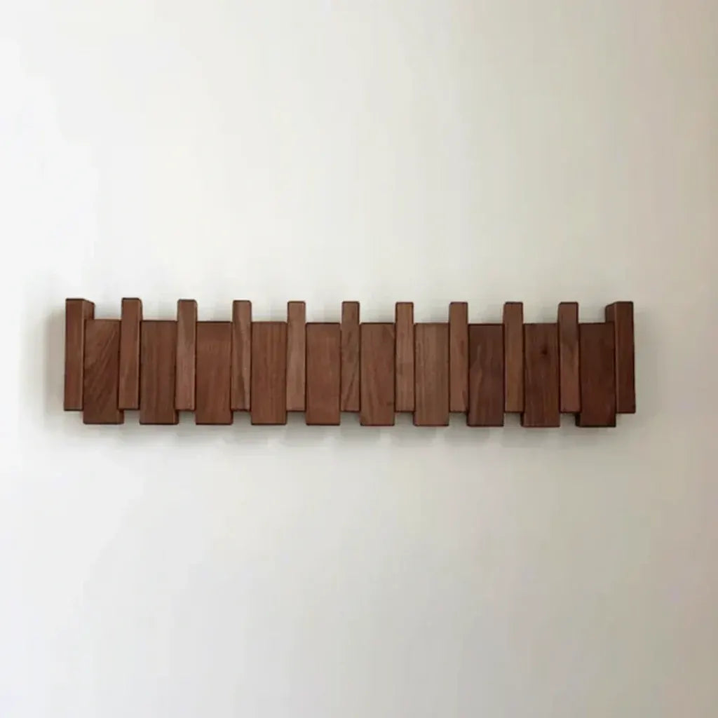 Modern Wooden Wall-Mounted Coat Hook Rack