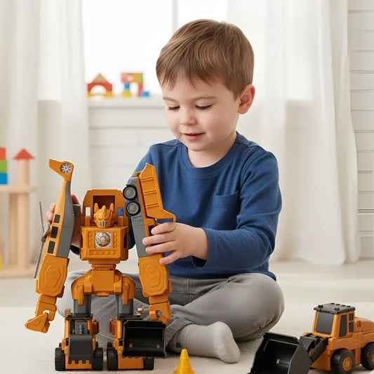 Modular Building Transformable Construction Toy Truck Set