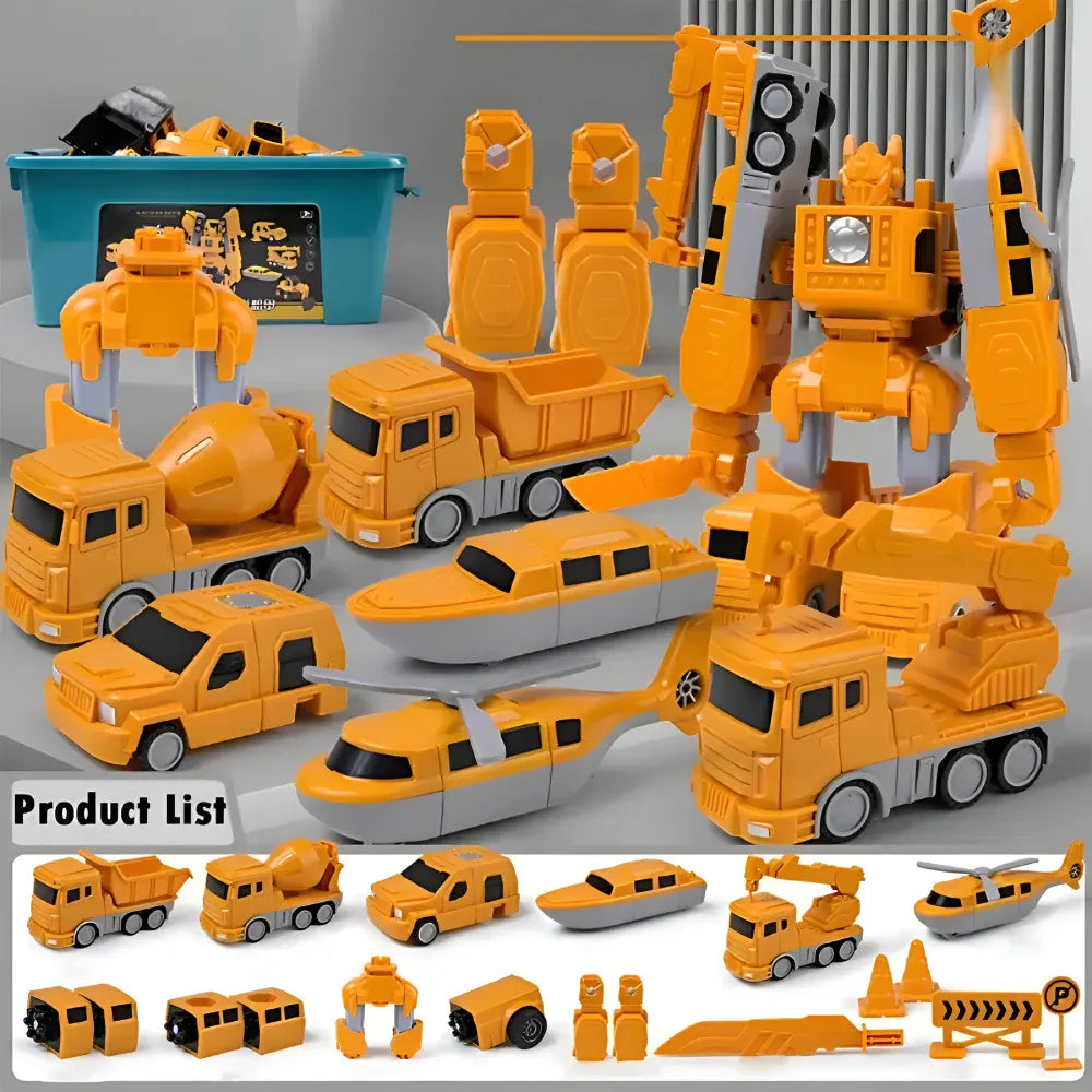 Modular Building Transformable Construction Toy Truck Set
