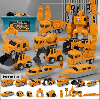 Modular Building Transformable Construction Toy Truck Set