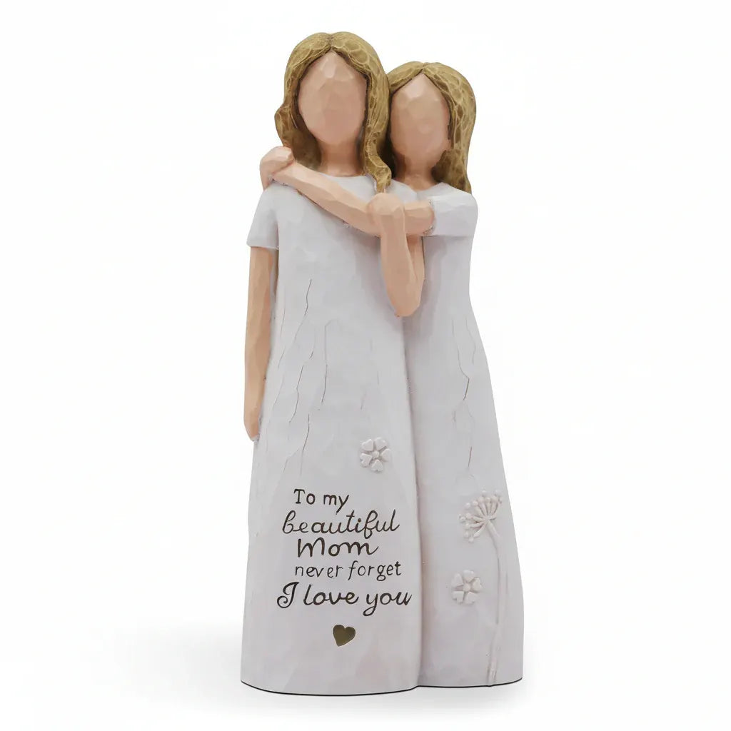 Mom and Daughter Love Sculpture Figurine - Mother's Day Gift Decor