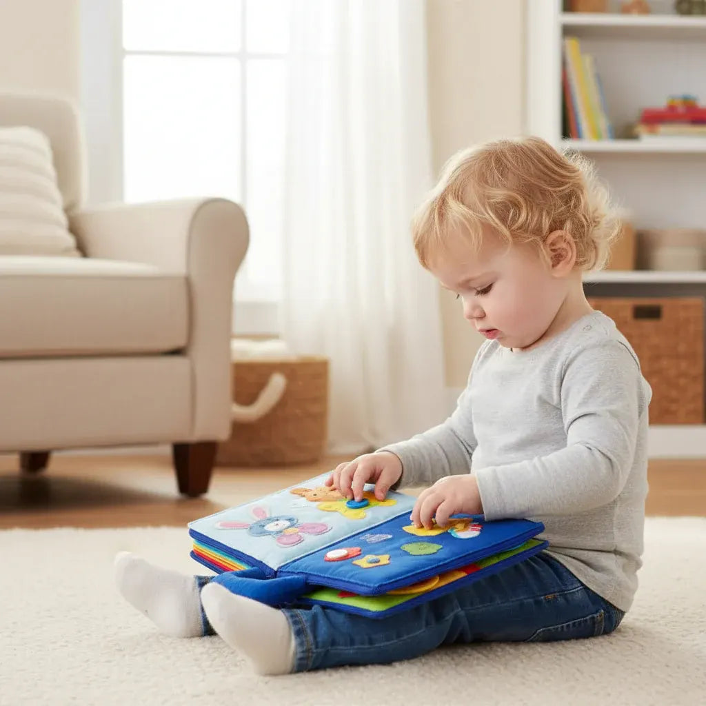 Montessori Fabric Learning Activity Book for Quiet Play