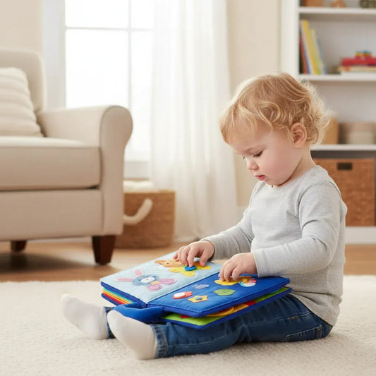 Montessori Fabric Learning Activity Book for Quiet Play