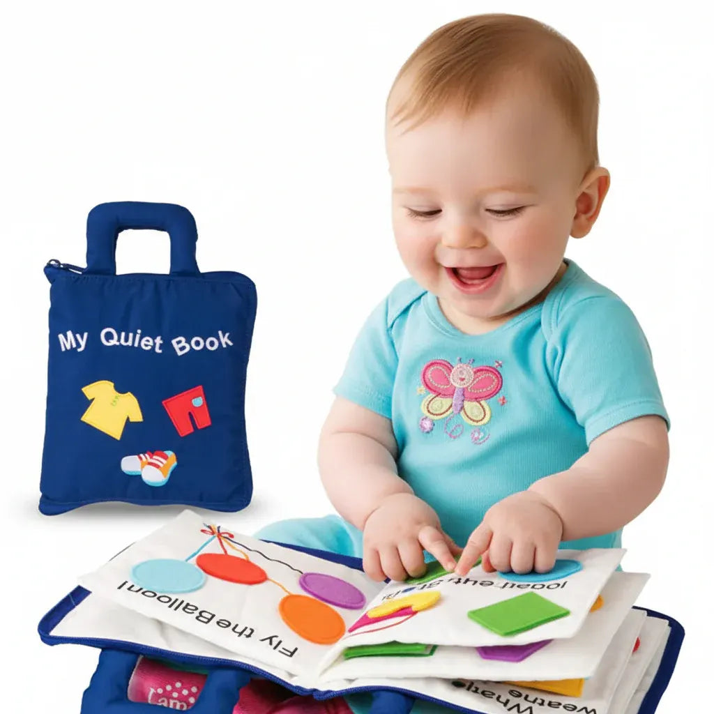 Montessori Fabric Learning Activity Book for Quiet Play