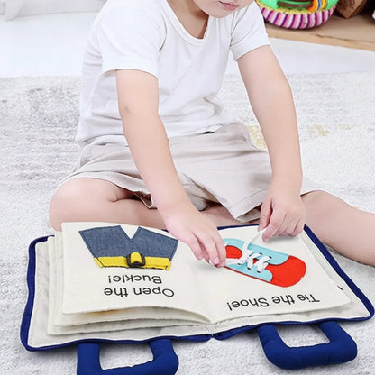 Montessori Fabric Learning Activity Book for Quiet Play