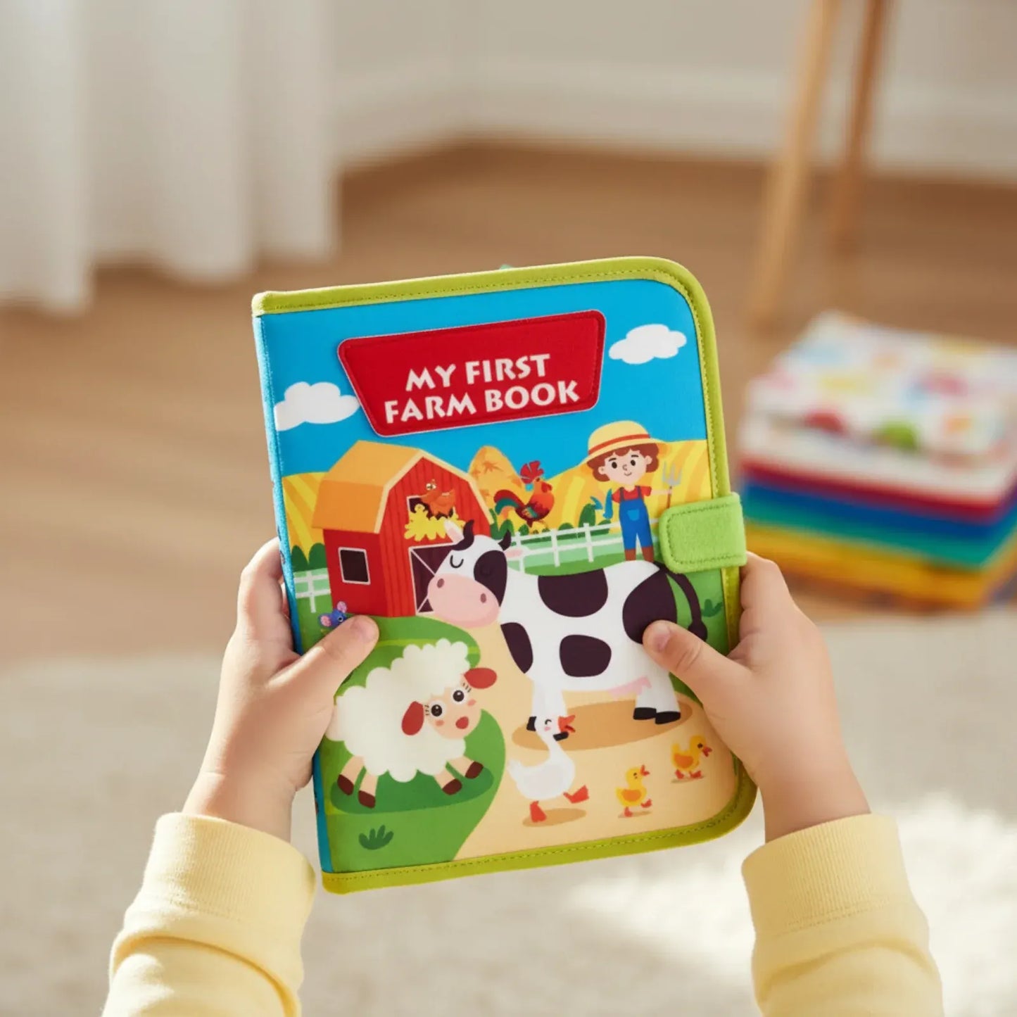 Montessori Farm-Themed Interactive Learning Book for Kids
