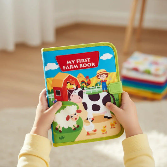 Montessori Farm-Themed Interactive Learning Book for Kids