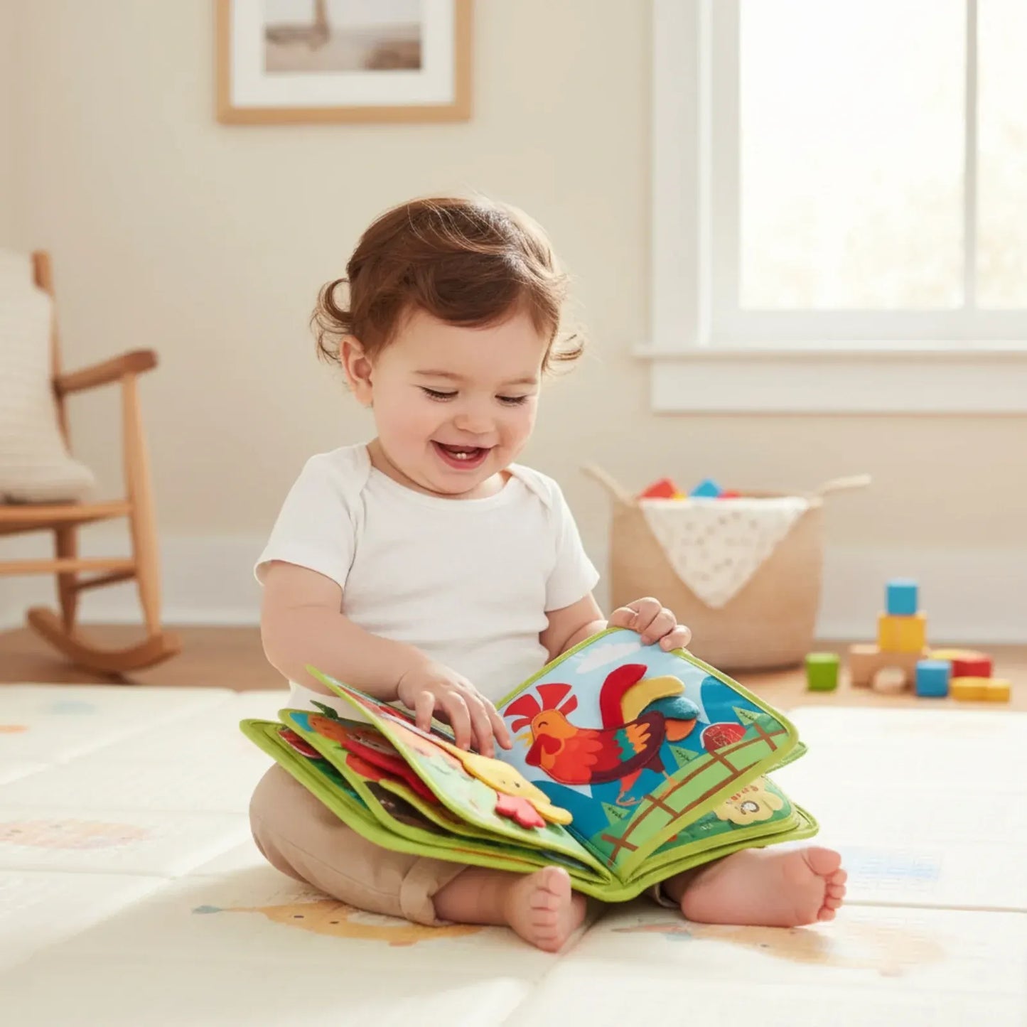Montessori Farm-Themed Interactive Learning Book for Kids