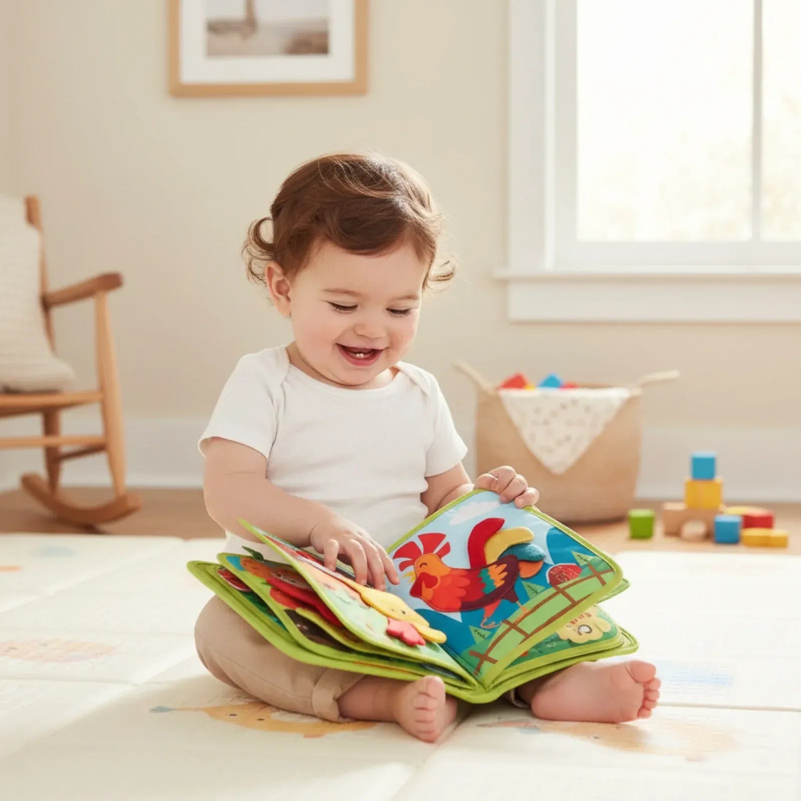 Montessori Farm-Themed Interactive Learning Book for Kids