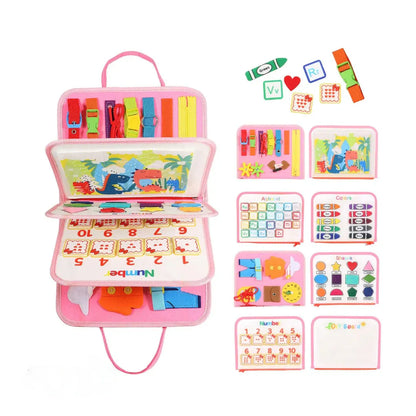 Montessori Sensory Busy Board for Toddlers - Educational Learning Toy
