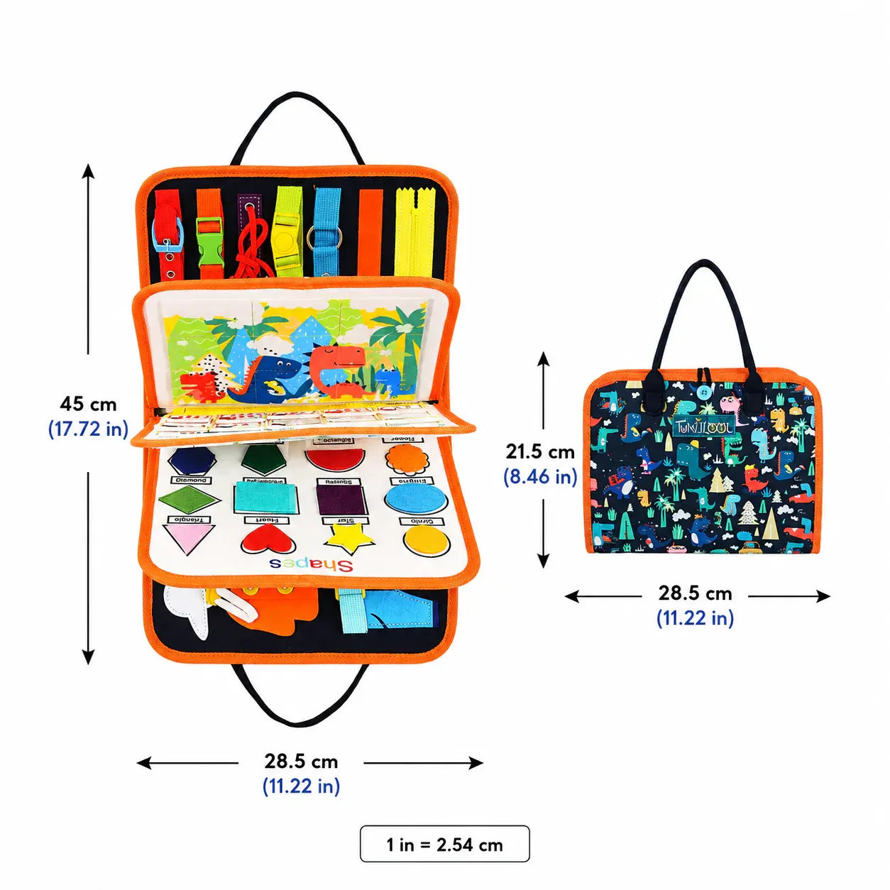 Montessori Sensory Busy Board for Toddlers - Educational Learning Toy