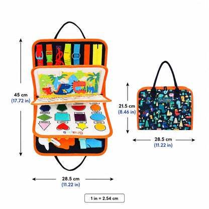 Montessori Sensory Busy Board for Toddlers - Educational Learning Toy