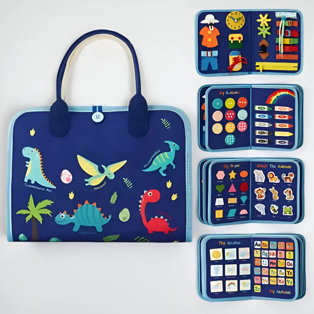 Montessori Sensory Learning Board with Portable Travel Case