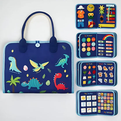 Montessori Sensory Learning Board with Portable Travel Case