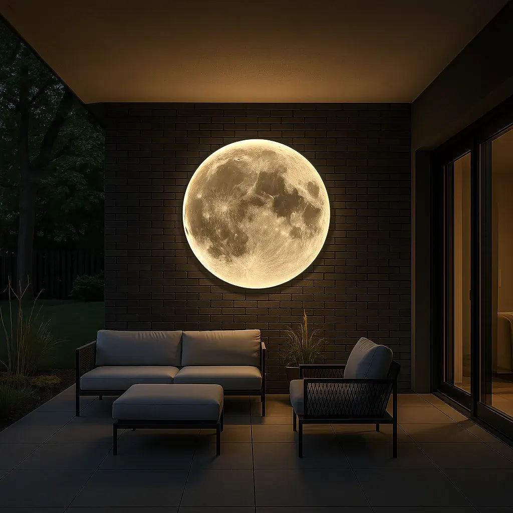 Moon Wall Sconce | Celestial Light Fixture for Contemporary Decor