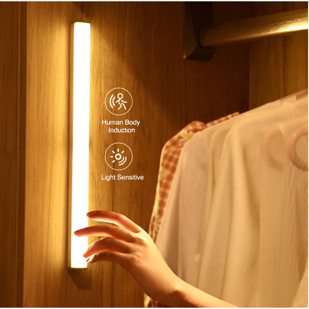 Motion-Activated LED Strip Night Light for Bedroom and Stairs
