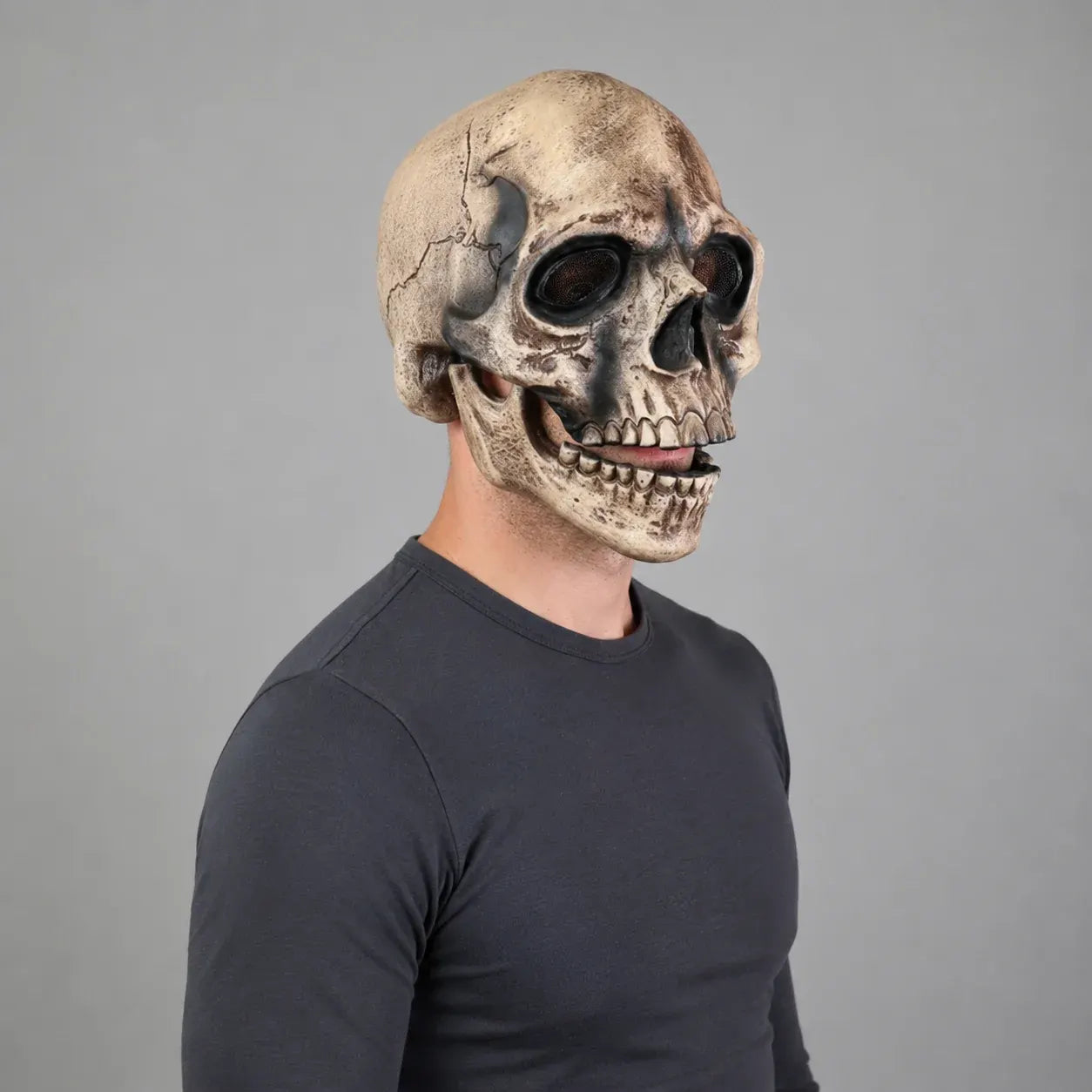 Movable Jaw Skull Mask Halloween Cosplay Costume Accessory