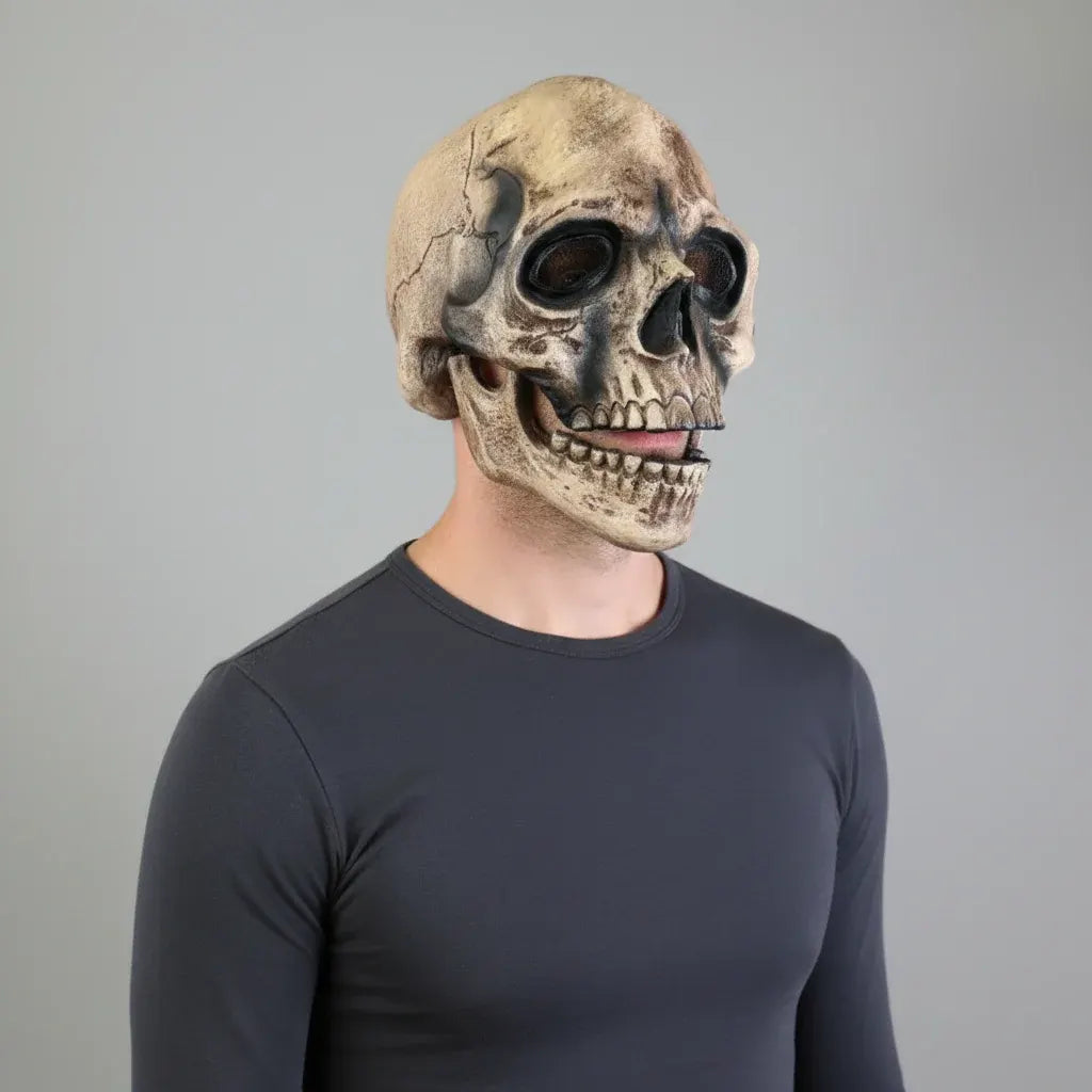 Movable Jaw Skull Mask Halloween Cosplay Costume Accessory