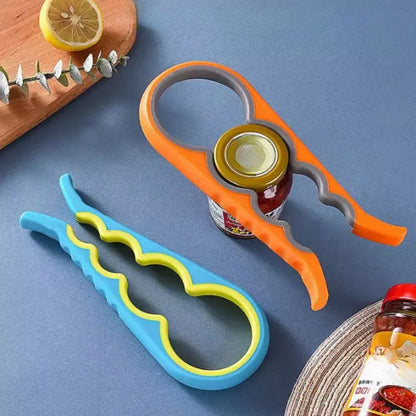 Multi-Function Rubber Grip Bottle & Lid Opener Tool