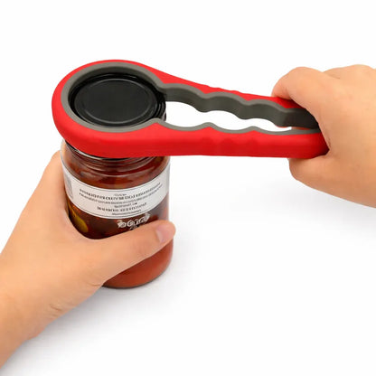 Multi-Function Rubber Grip Bottle & Lid Opener Tool