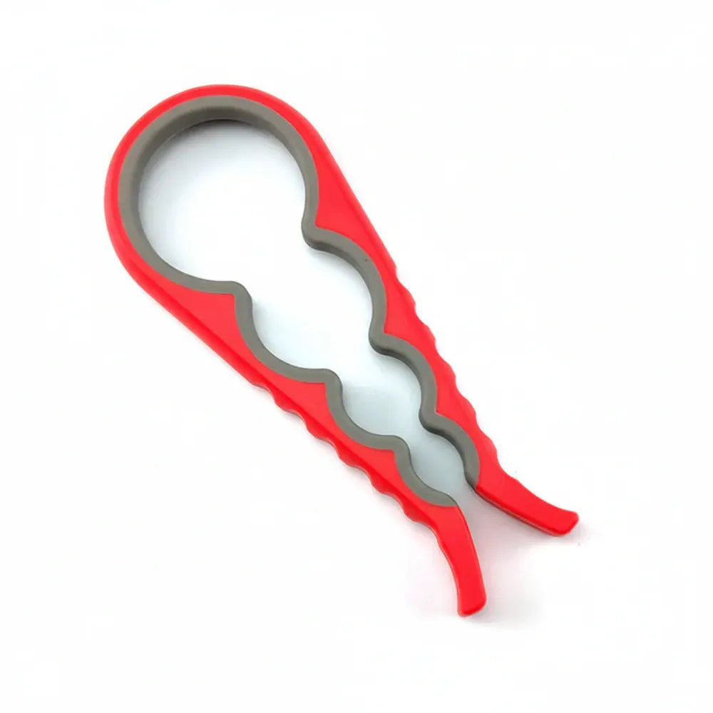 Multi-Function Rubber Grip Bottle & Lid Opener Tool