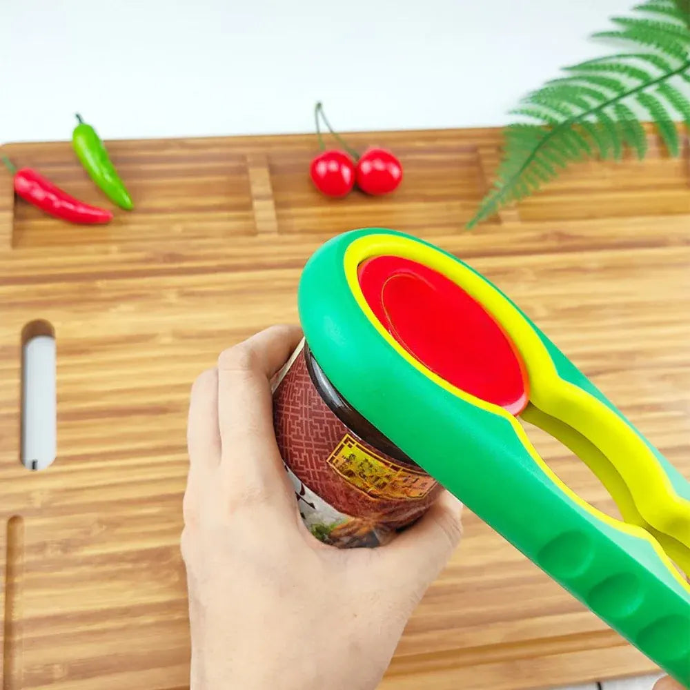 Multi-Function Rubber Grip Bottle & Lid Opener Tool