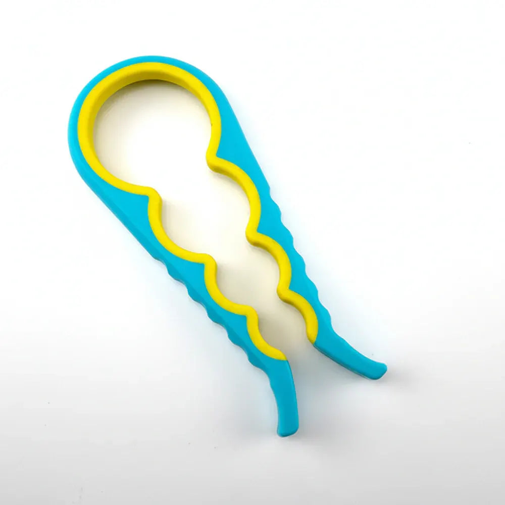 Multi-Function Rubber Grip Bottle & Lid Opener Tool