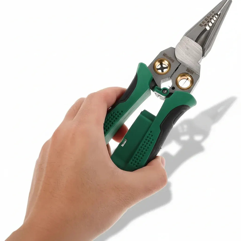 Multi-Function Wire Stripper Crimping Tool with Voltage Detector