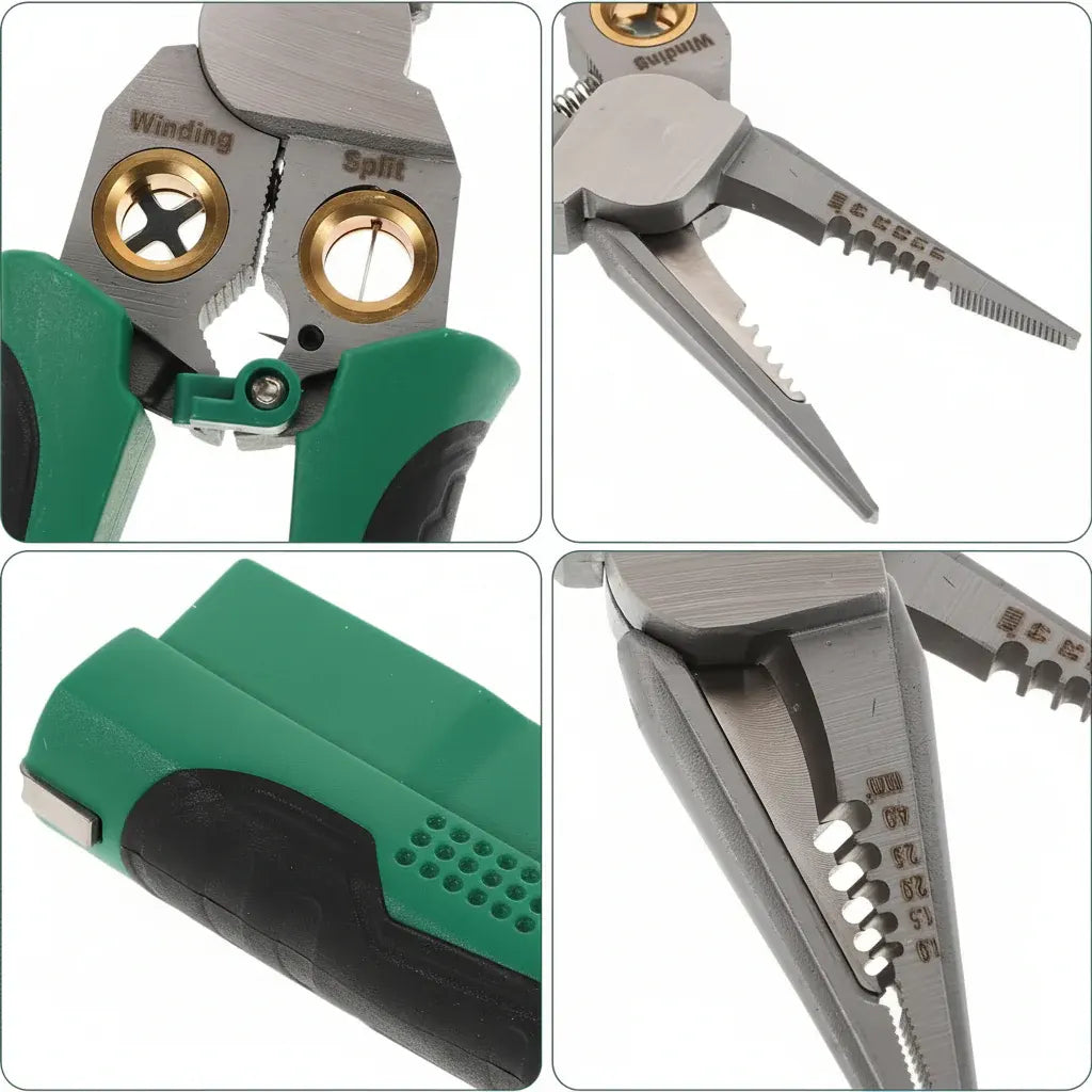 Multi-Function Wire Stripper Crimping Tool with Voltage Detector