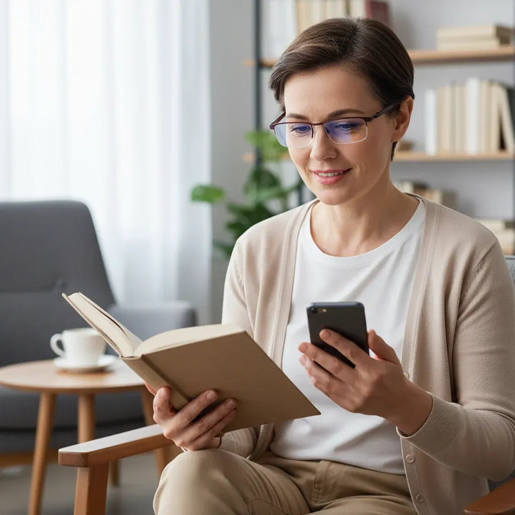 Multifocal Progressive Reading Glasses with UV Protection