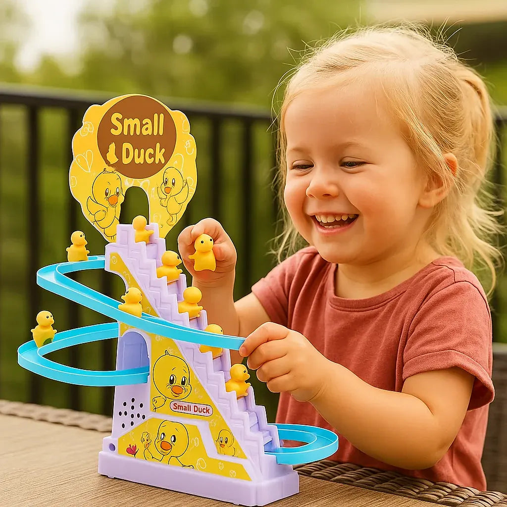 Musical Duck Slide Playset with Lights for Kids Interactive Play