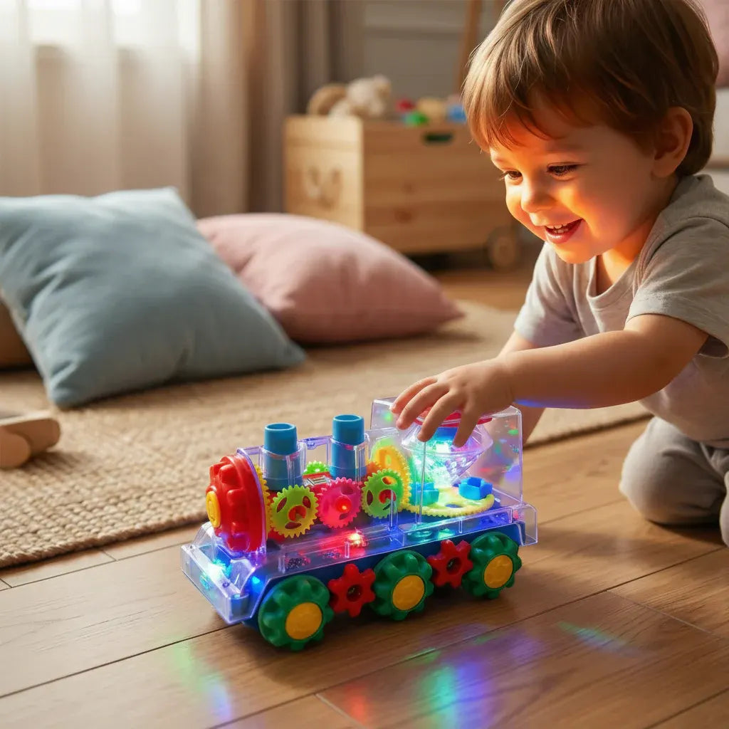 Musical Light-Up Dancing Electric Train Toy for Kids