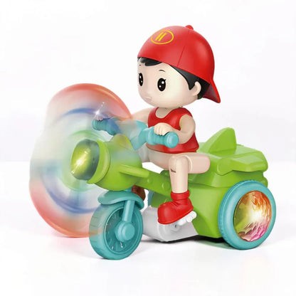 Musical Light-Up Motorcycle Sensory Toy with Rotating Wheels