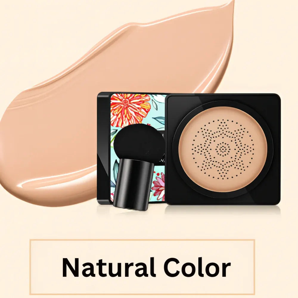 Natural Coverage Cushion Foundation Compact with Face Applicator