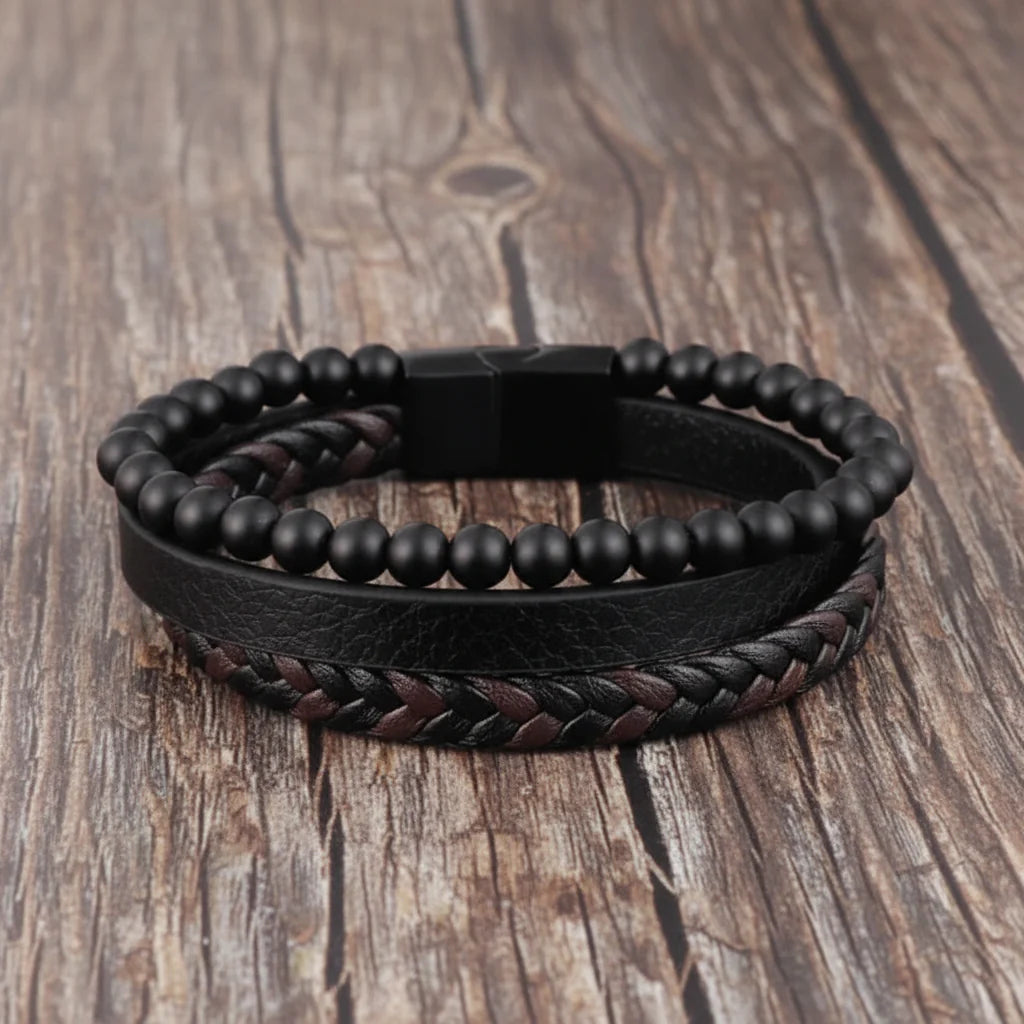 Natural Stone Beaded Bracelet for Mindfulness Support