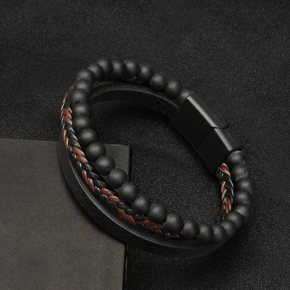 Natural Stone Beaded Bracelet for Mindfulness Support