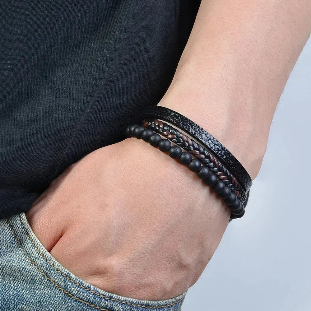 Natural Stone Beaded Bracelet for Mindfulness Support