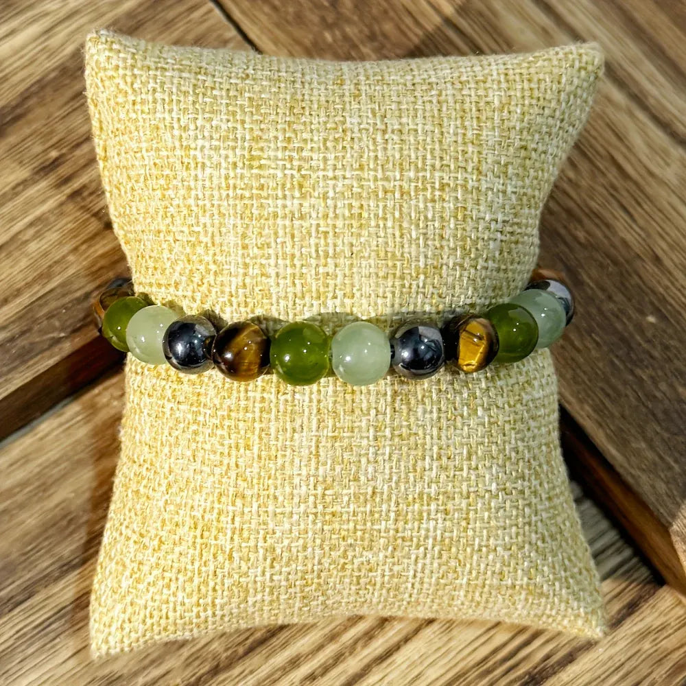 Natural Stone Birthstone Beaded Bracelet - Mother's Day Gift