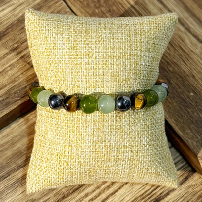 Natural Stone Birthstone Beaded Bracelet - Mother's Day Gift