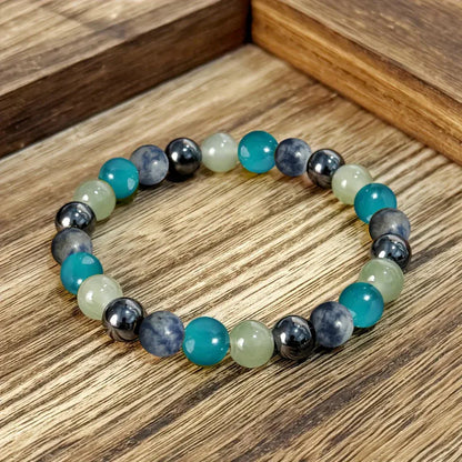 Natural Stone Birthstone Beaded Bracelet - Mother's Day Gift