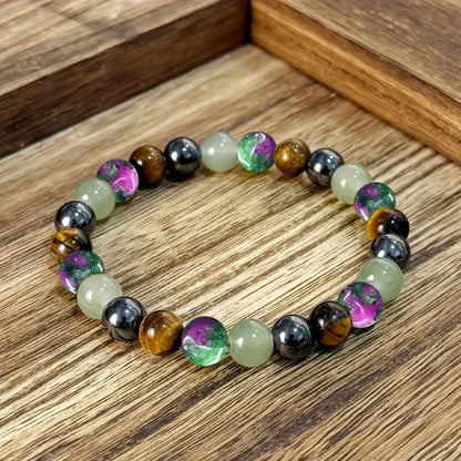 Natural Stone Birthstone Beaded Bracelet - Mother's Day Gift