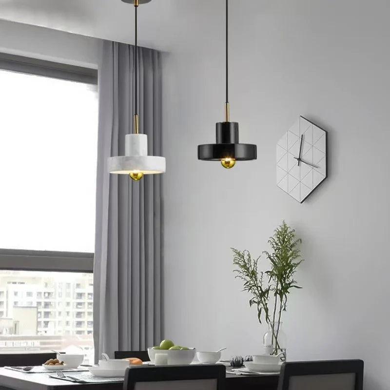Natural Stone Marble Pendant Light | Postmodern Design Fixture