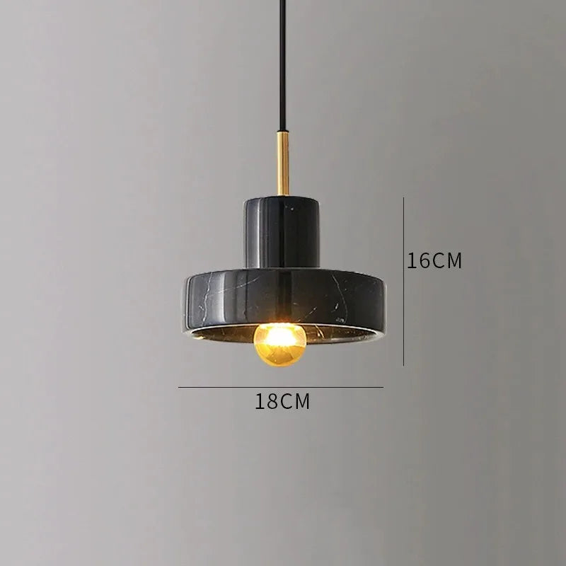 Natural Stone Marble Pendant Light | Postmodern Design Fixture