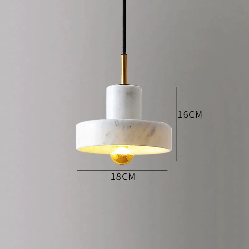 Natural Stone Marble Pendant Light | Postmodern Design Fixture